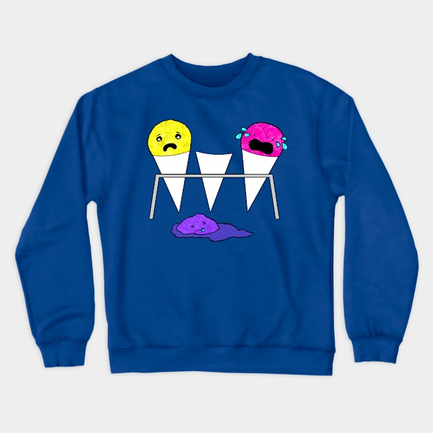 Snow cone Tragedy Crewneck Sweatshirt by TheBlueNinja